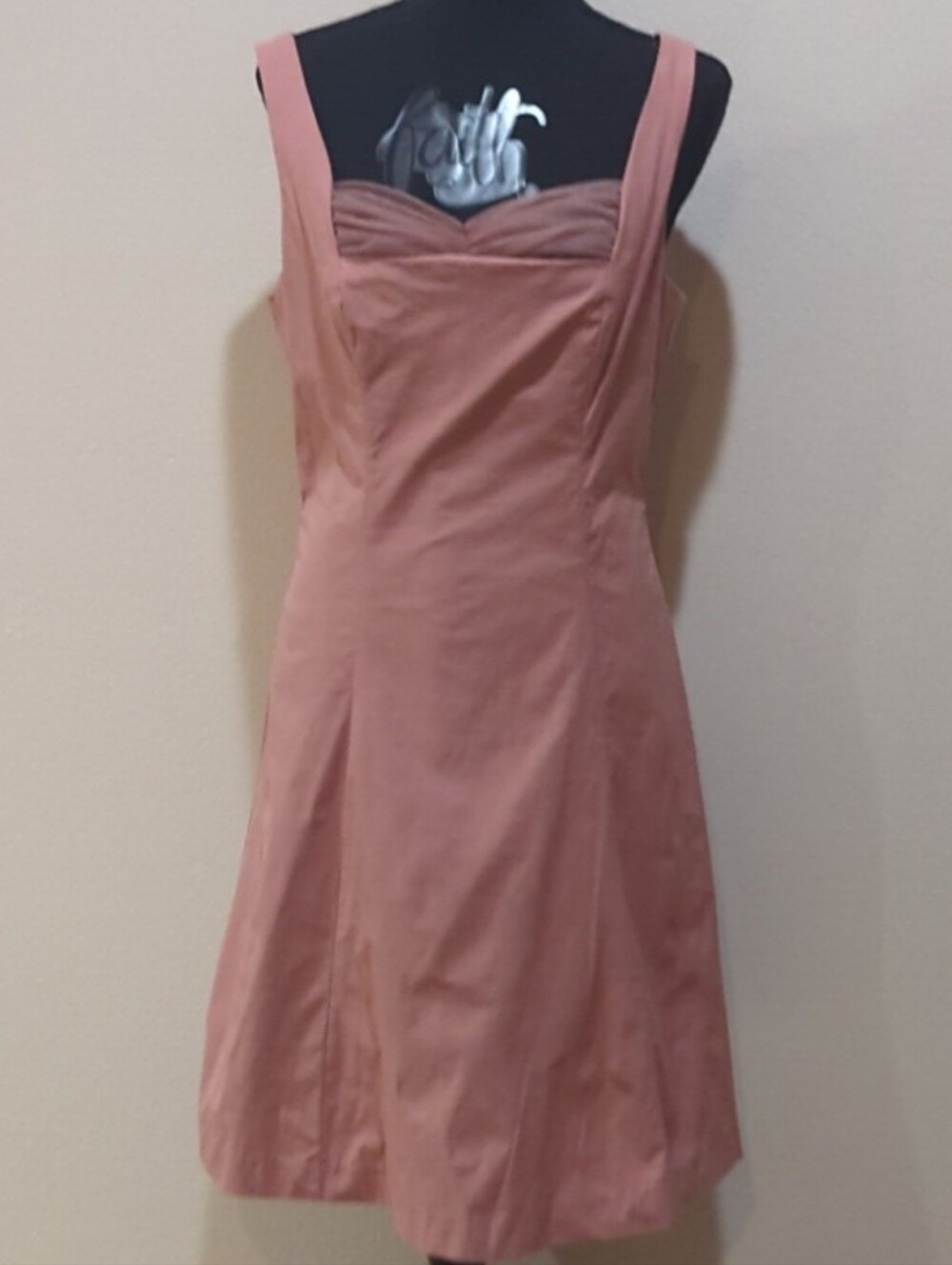 Tara Jarmon Dusty Pink Square-Neck Sheath Dress